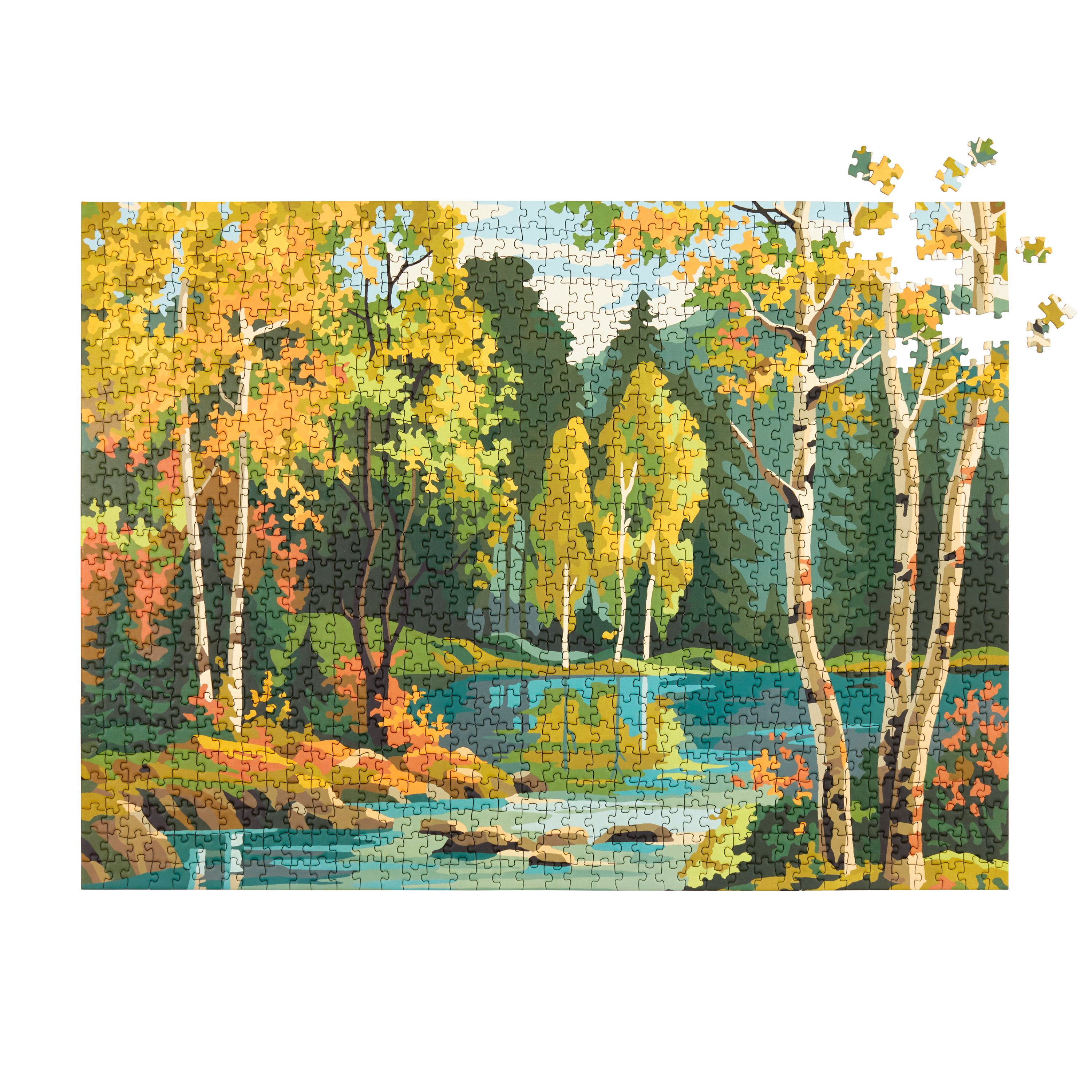 ヴィンテージ！レア! 3D paint by numbers kits Parkside_Forest_2_transparent.